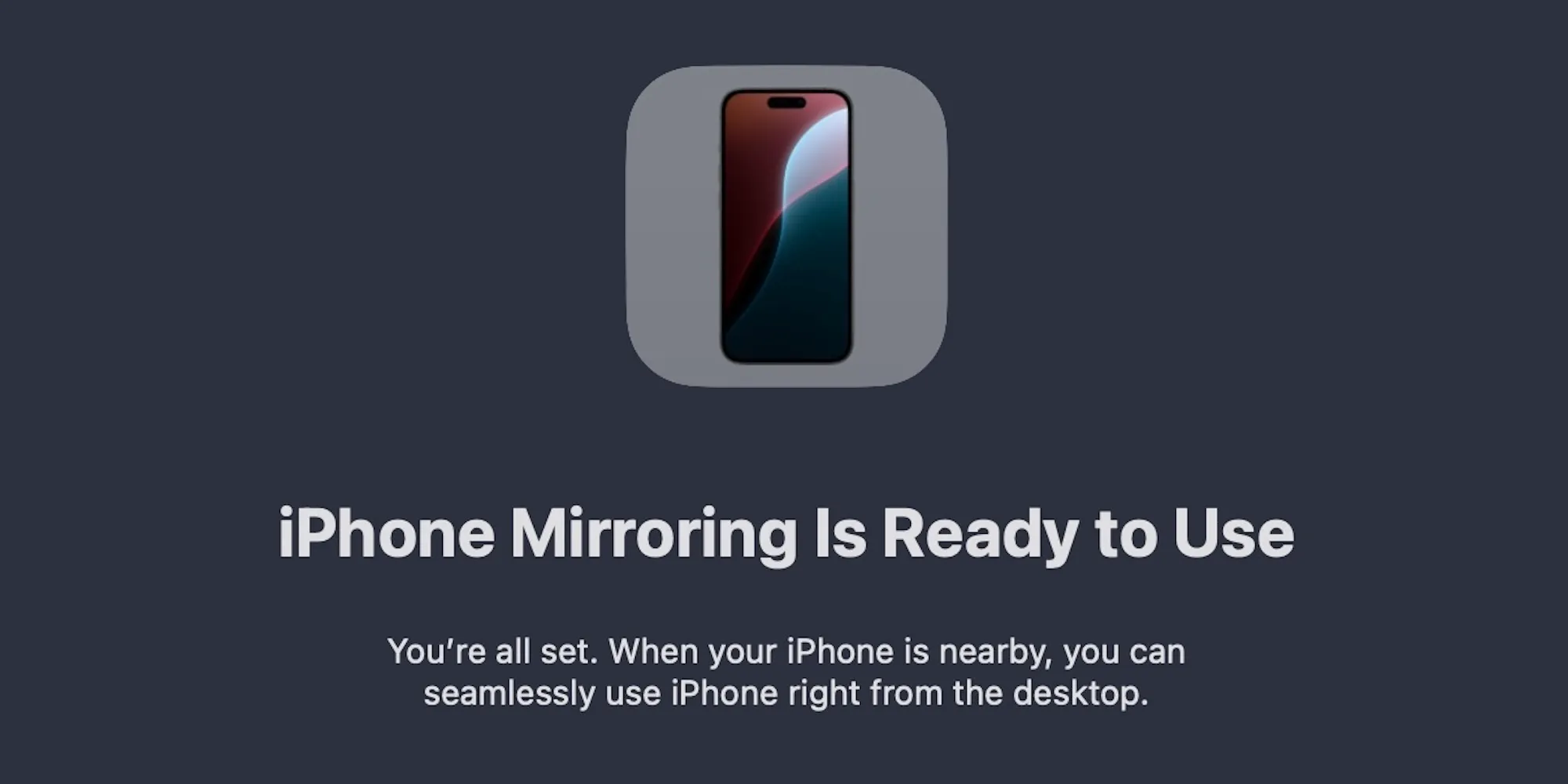 iOS 18 zrcadlení iPhone